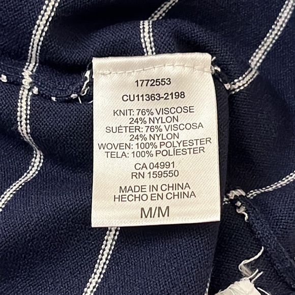 New Hilary Radley Ladies' Blouse, blue and off white stripe, M - Picture 4 of 4